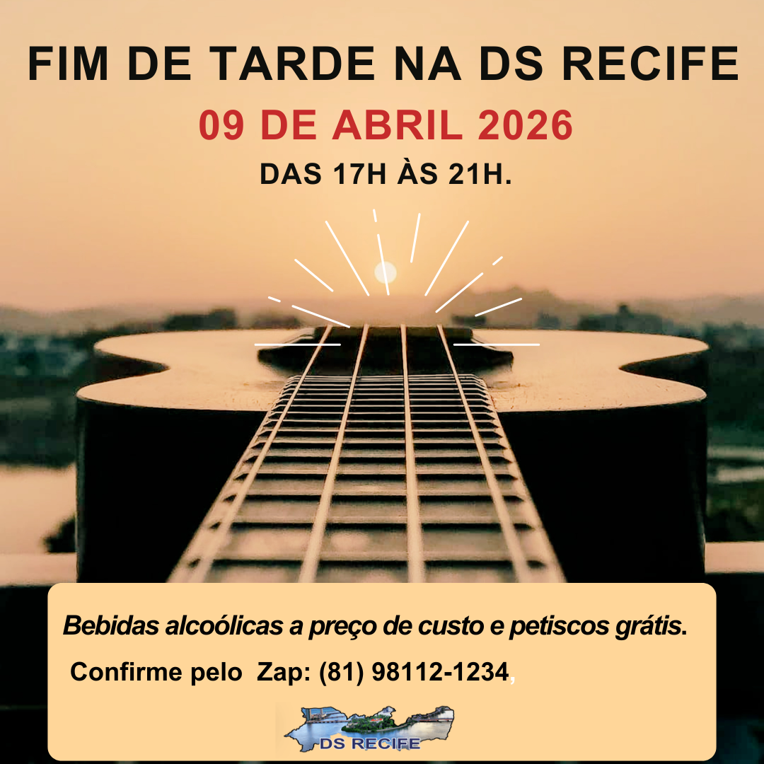 FIM DE TARDE NA DS RECIFE 09 DE ABRIL DE 2026, DAS 17H ÀS 21H