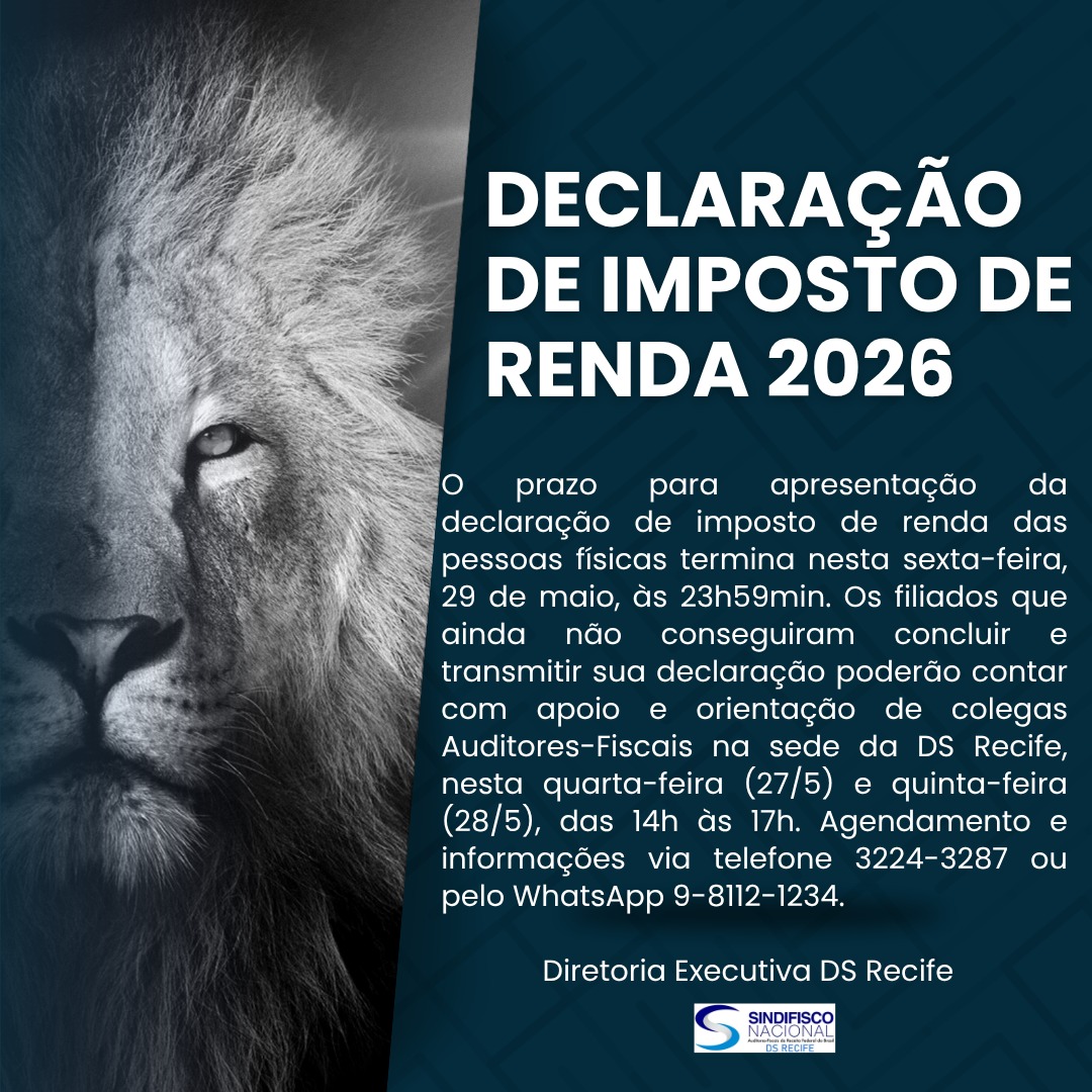 DECLARAÇÃO DE IMPOSTO DE RENDA 2026