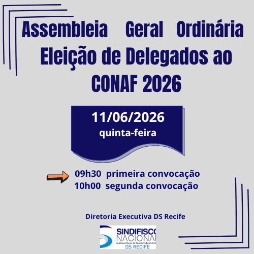 EDITAL-ASSEMBLEIA -GERAL ORDINÁRIA DIA 11 DE JUNHO DE 2026, ELEIÇÃO DE DELEGADOS AO CONAF 2026