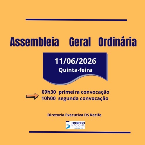 ASSEMBLEIA-GERAL ORDINÁRIA VAI ELEGER DELEGADOS AO CONAF 2026, DIA 11/06/2026, ÀS 9H30